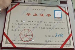 重庆工程学院毕业证学位证模板(样板)