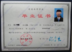 西安石油大学毕业证原版样式图